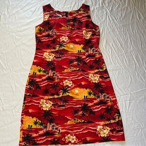 Women's Vintage Ho Aloha 100% Cotton Made in Hawaii Dress Size S. Back zip
